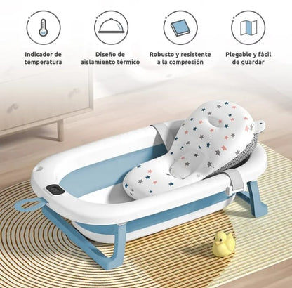 Bañera Plegable + Cojin + Malla Protectora