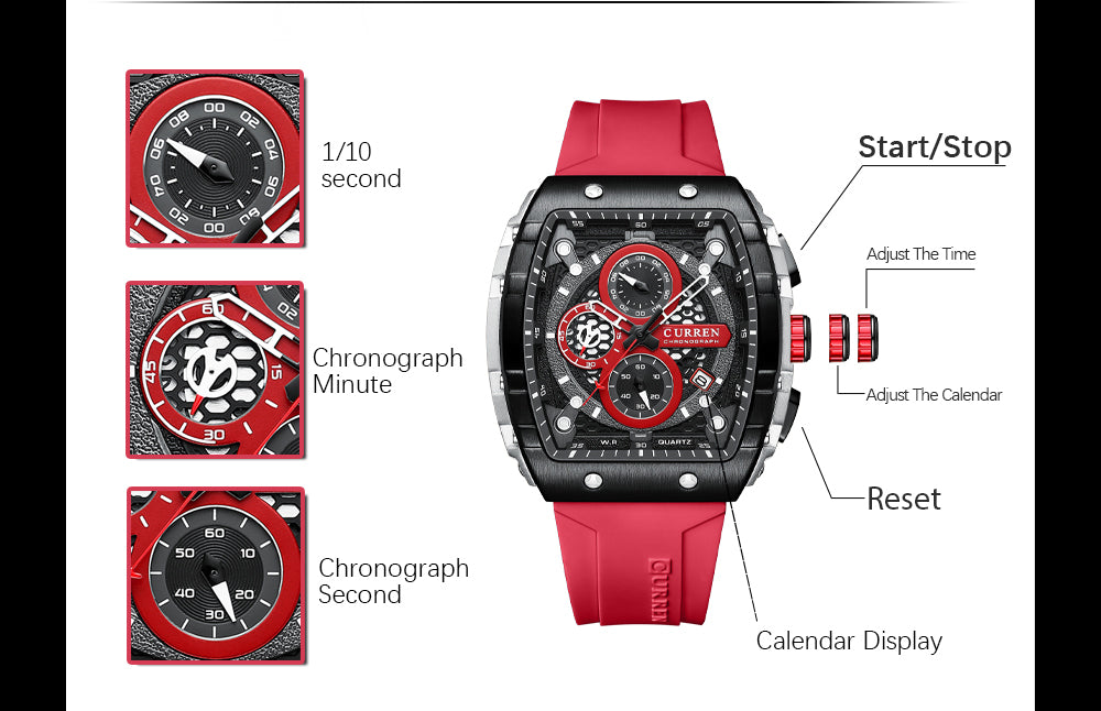 Reloj Curren 8442 Silicona Hombre